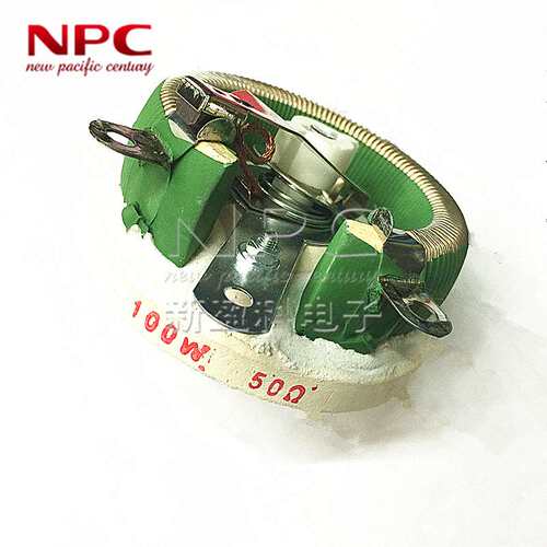 100W瓷盘电阻 BC1-100W5RJ 5%大功率可调滑动圆盘绕线变阻器