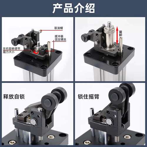 流水线阻挡器气缸止动器TWH/TWM/TTH50X30SKF20/63/80*15SK带自锁