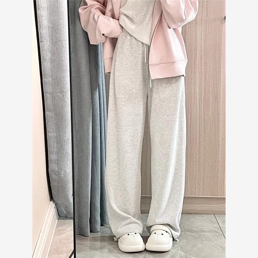 灰白色运动裤女大尺码梨