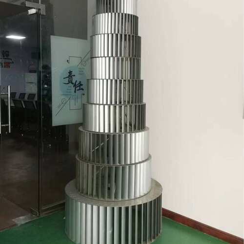 多翼式低噪音离心式通风风机叶轮CFDF耐高温离心烤箱叶轮厂家直销