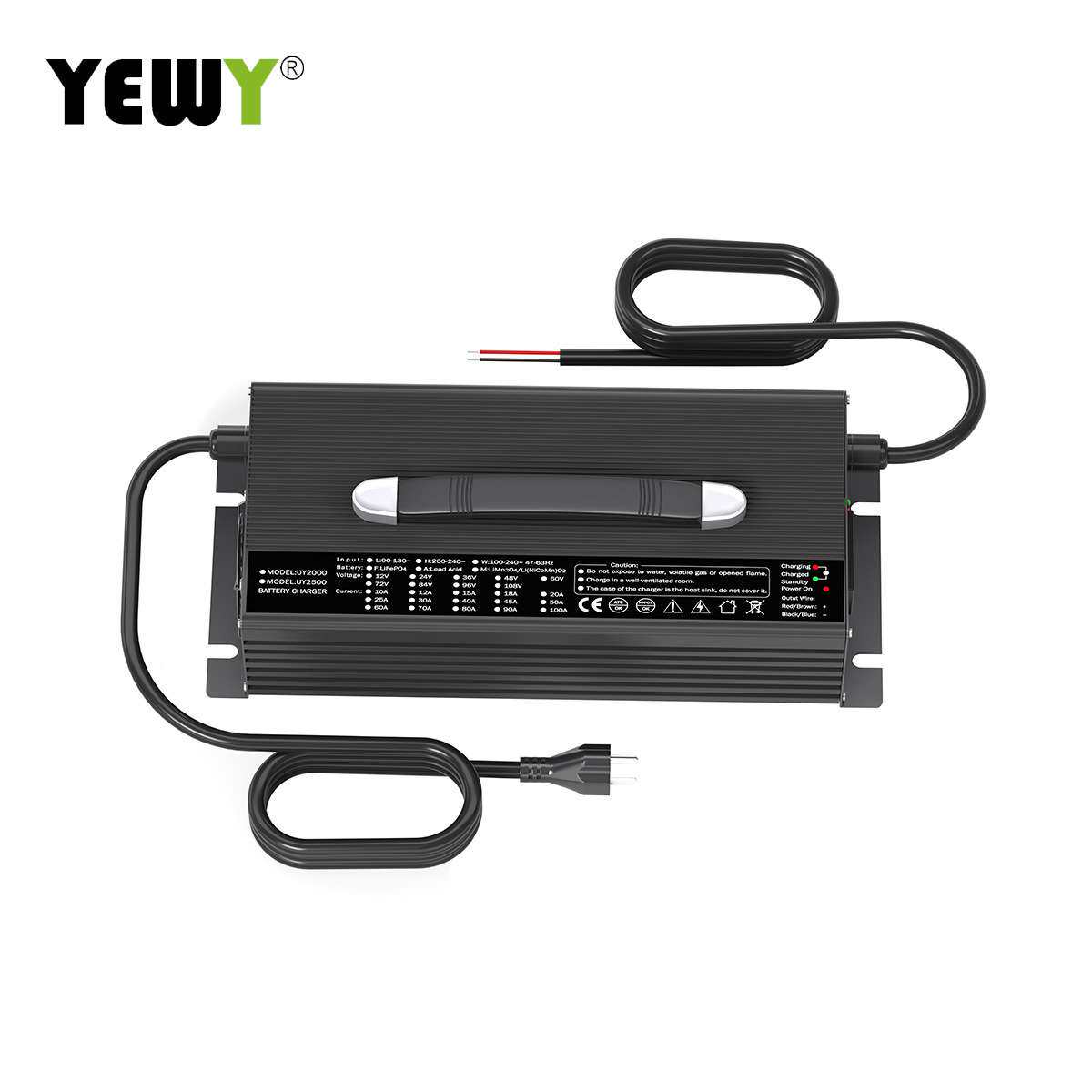 UY2000 三段式智能车载充电器48V30A 磷酸铁理电池充电器