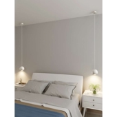 卧室床头灯现代极简创意个性 小吊灯北欧简约阳台可升降轻奢吊线灯