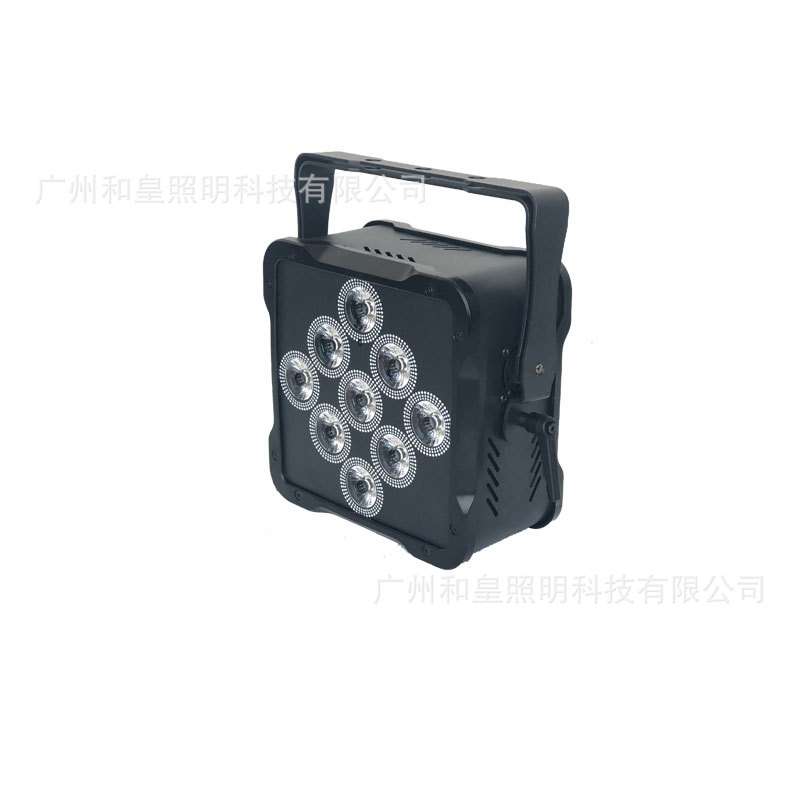 LED无线电池帕灯 9颗六合一全彩帕灯婚庆 效果灯染色灯