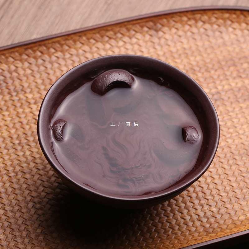 宜兴原矿紫砂主人杯茶杯品茗杯龙吟杯名家刘凤俊纯全手工功夫