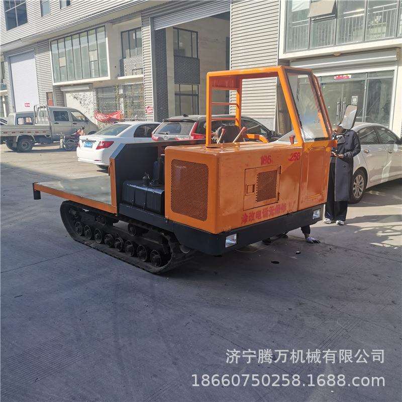 5吨履带平板运输车 上山拉毛竹 工程橡胶加厚底盘 尺寸可做