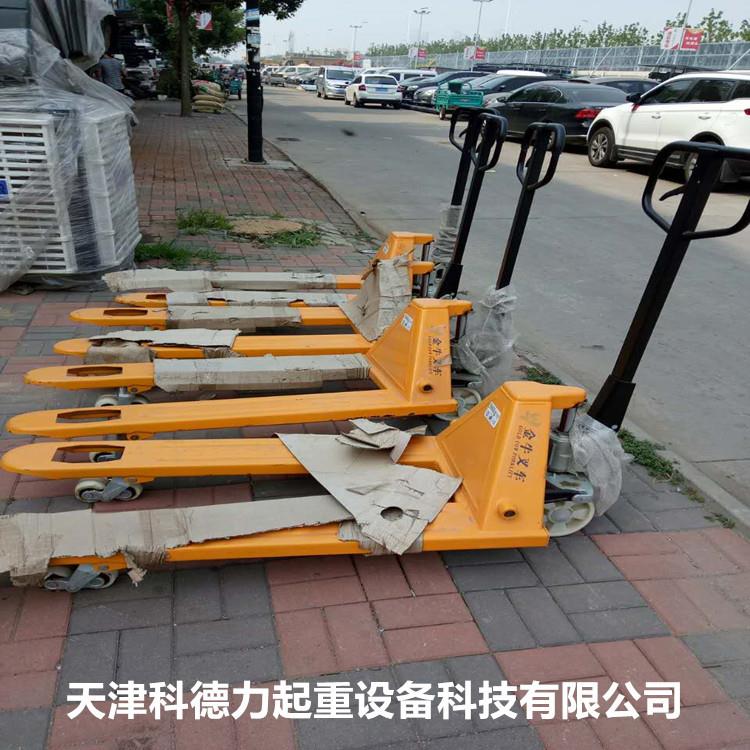 大油缸货物起重手动叉车 2吨3吨地牛 液压搬运车 液压叉车