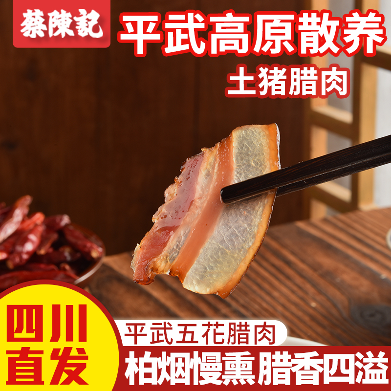 蔡陈记腊肉正宗柴火烟熏农家自制四川麻辣香肠纯肉四川特产五花肉