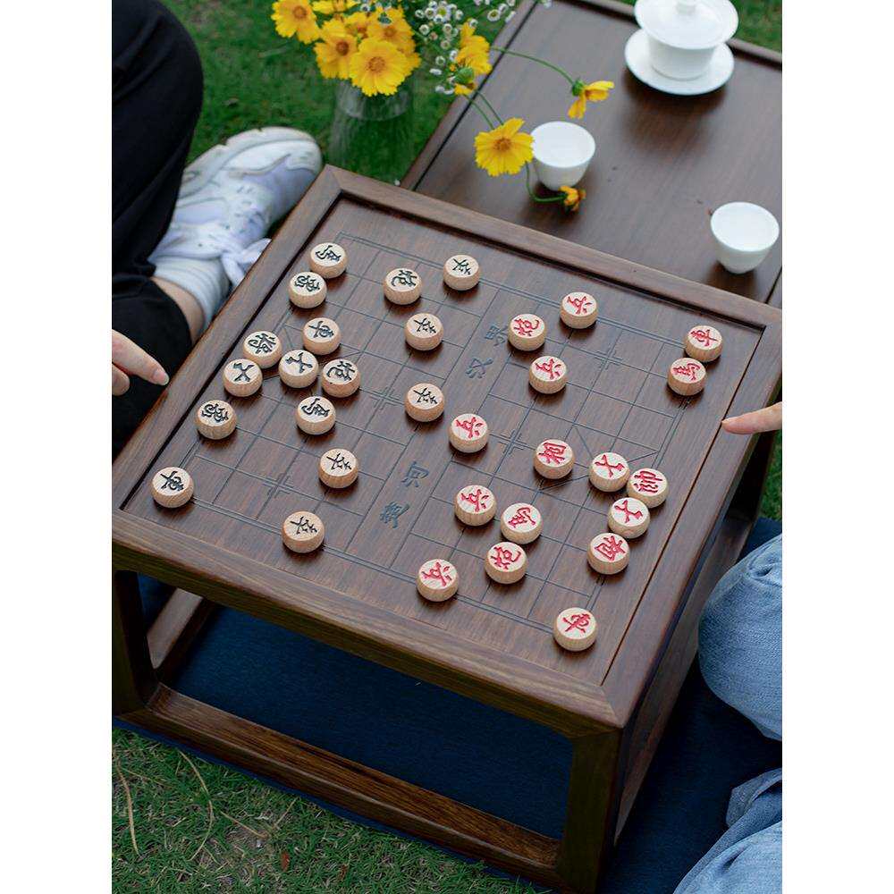 棋桌榻榻米仿古实木象棋桌椅组合棋艺榻榻米多功能茶几中式下棋