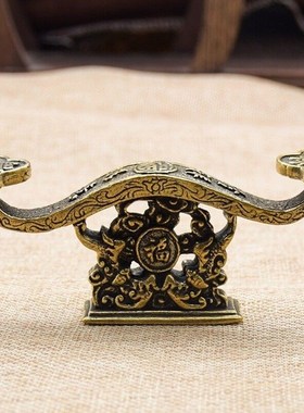 纯黄铜福禄寿吉祥如意摆件家居办公室桌面摆件创意铜制工艺装饰品