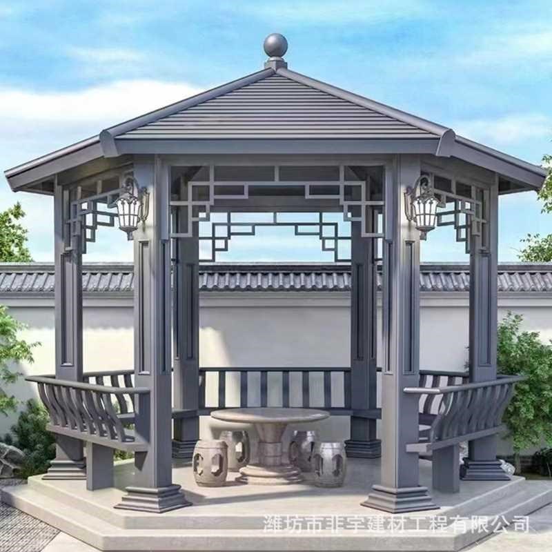 古建凉亭 公园休闲防腐木亭子 户外庭院实木仿古凉亭