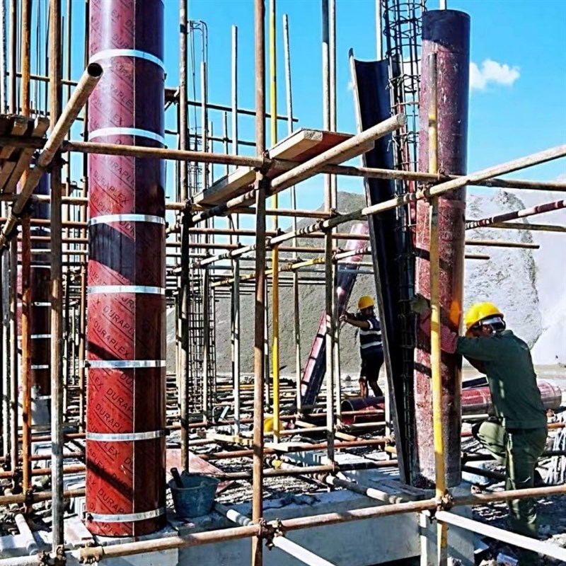 圆柱模板建筑桥梁木质圆形柱定制弧形电力基础井筒异性模具检查井