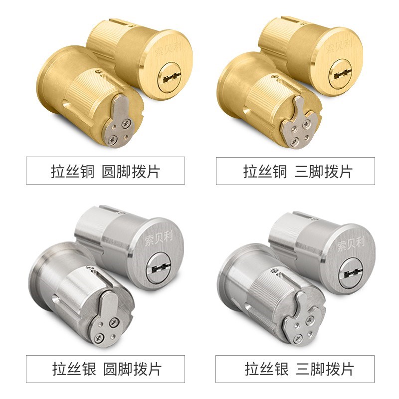 美标美式细螺纹超C级防盗门锁芯别墅大门木门老式锁芯通用型家用