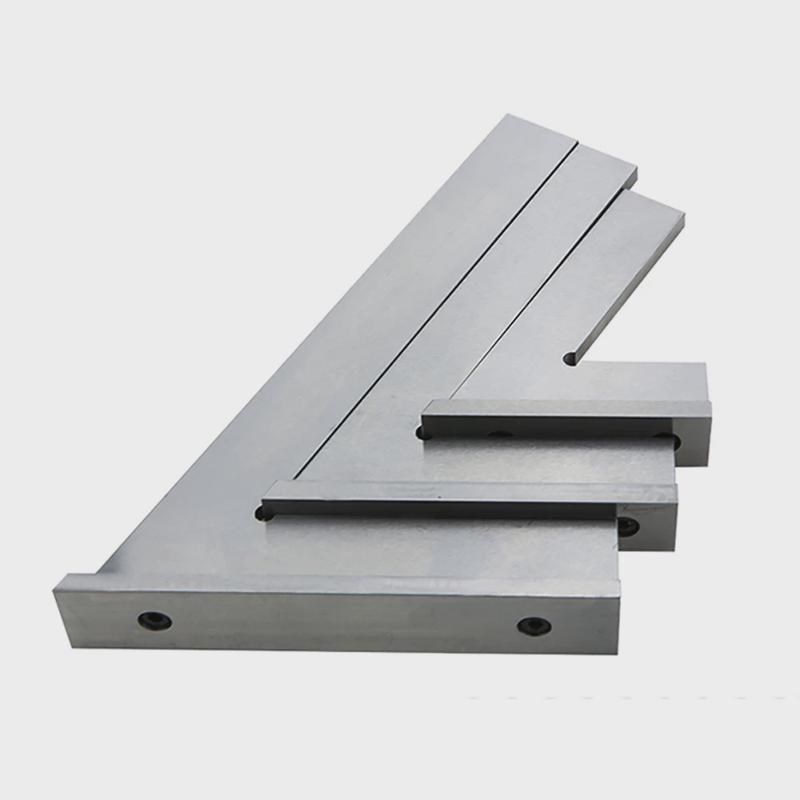 60度角尺100x70碳钢平口带座角尺2级DIN875木工内外角度尺150x100