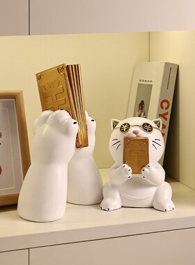 贝汉美创意招财猫摆件家居客厅电视柜装饰品轻奢严选开业礼物