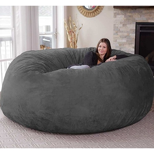 跨境亚马逊超大号7FT麂皮绒懒人沙发套豆袋椅beanbag一件代发