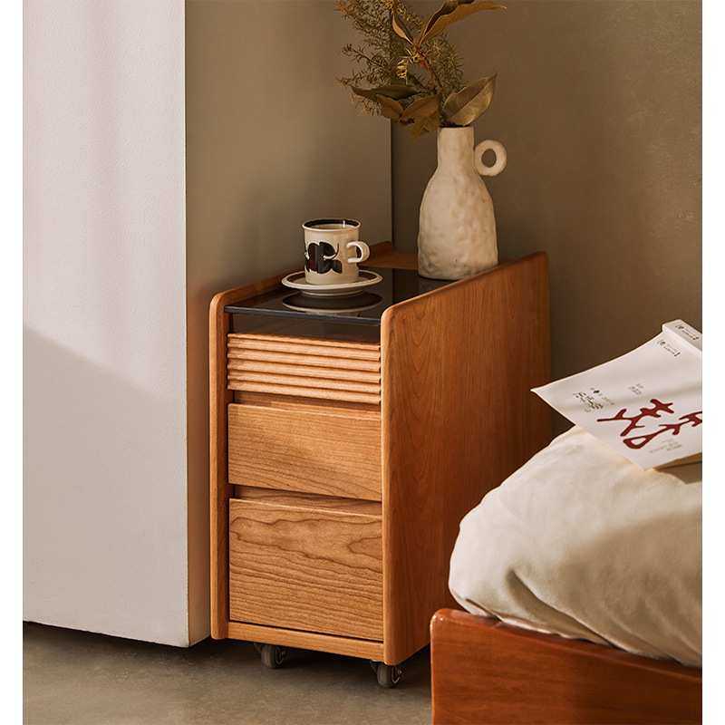 樱桃木实木床头柜可移动置物架边柜极窄无线充电小型斗柜收纳柜,模玩/动漫/周边/娃圈三坑/桌游,模型制作工具/辅料耗材,淘宝优惠券,粉丝福利购,淘宝优惠卷