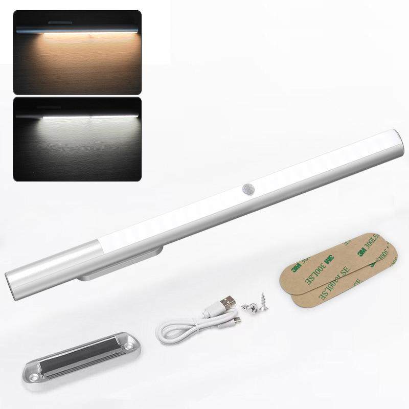 跨境爆款人体感应橱柜灯 led智能衣柜灯 免布线磁吸充电小夜灯条