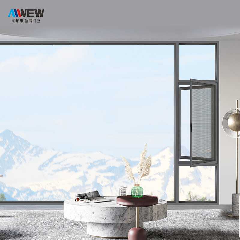 佛山阿尔维断桥铝门窗铝合金封阳台隔音轻奢卧室平开窗定制窗户