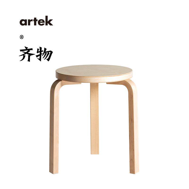 Artek Stool 60 凳子 单椅椅子 北欧经典设计阿尔瓦阿尔托纯白T&图片