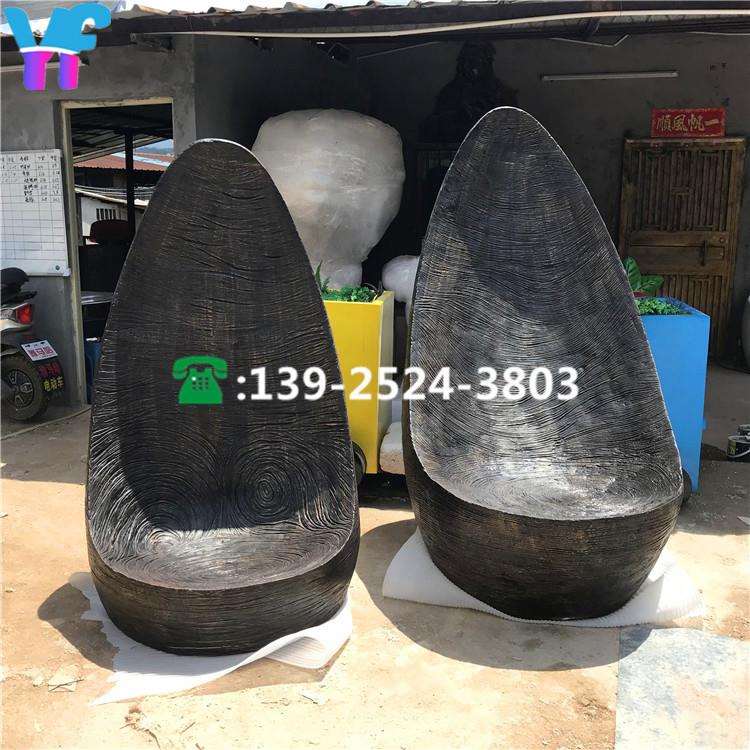 螺纹造型玻璃钢艺术品 大堂玻璃钢树脂摆件 瓜子造型雕塑