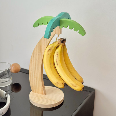 创意木质挂香蕉架葡萄挂架客厅茶几家居摆件家用果盘悬挂收纳水果