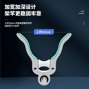 鱼竿支架羊角头炮台夜架杆大物支架头配件滑轮羊角头千图8mm