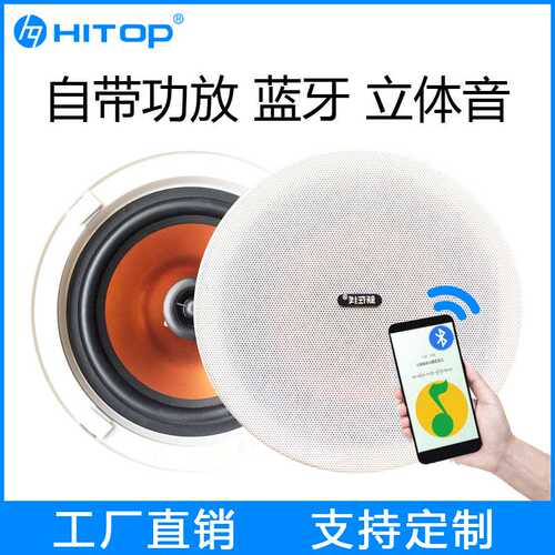 厂家 吸顶音箱 天花吊顶带功放蓝牙定阻同轴 628BT 蓝牙吸顶喇叭