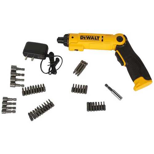 得伟(DEWALT)DCF008-A9电动螺丝刀锂电电起子批头套装多角度调速
