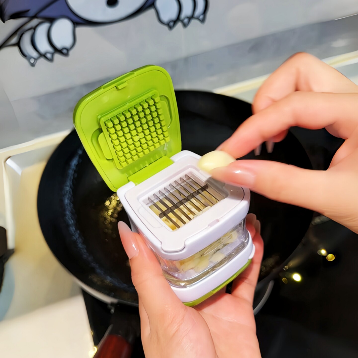 【厨房好物】压蒜器家用手动大蒜切碎器双面不锈钢切蒜片蒜末神器