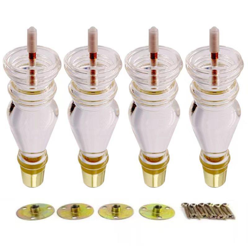 跨境水晶家具脚亚克力沙发脚透明橱柜脚茶几脚支撑脚台脚床脚