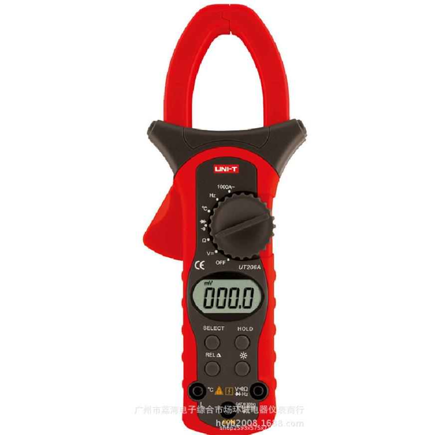 供应优利德UT206A 交流1000A 钳形数字万用表 频率/温度测量