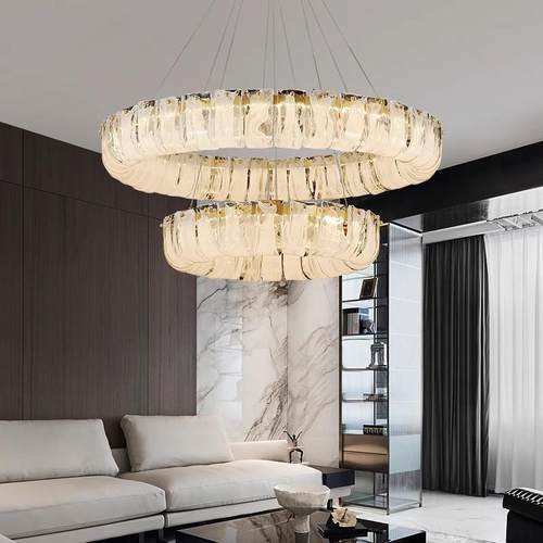 法式轻奢客厅吊灯后现代高端大气设计师新款圆形主卧室餐厅灯具