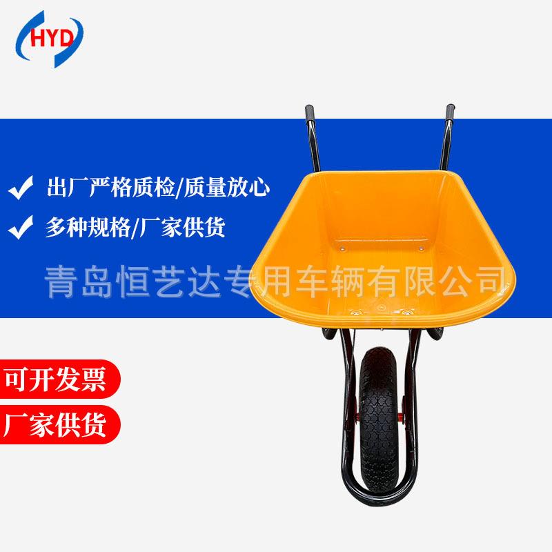 手推劳动车灰斗车斜斗独轮轻型工具车建筑工地水泥砂浆翻斗青岛