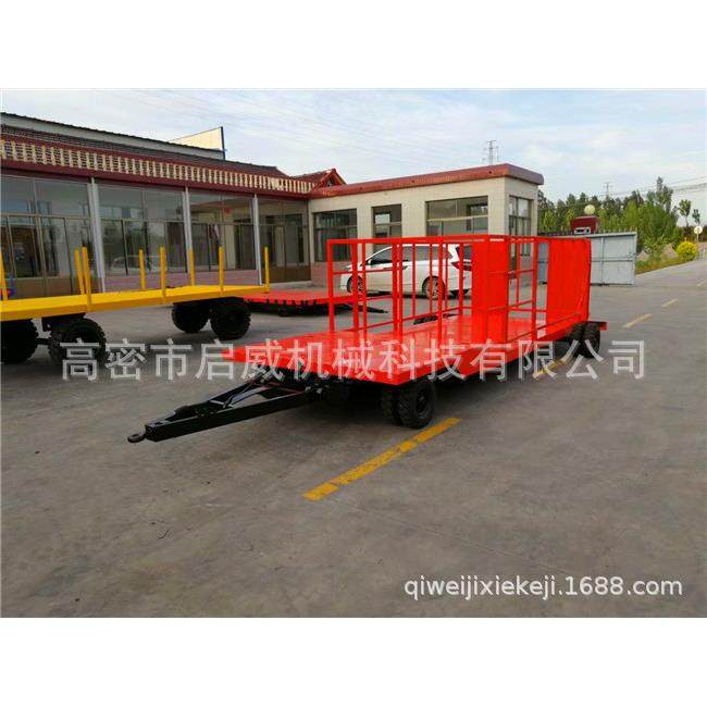前后围栏拖车厂家0吨平板拖车重型物流台车厂家供应