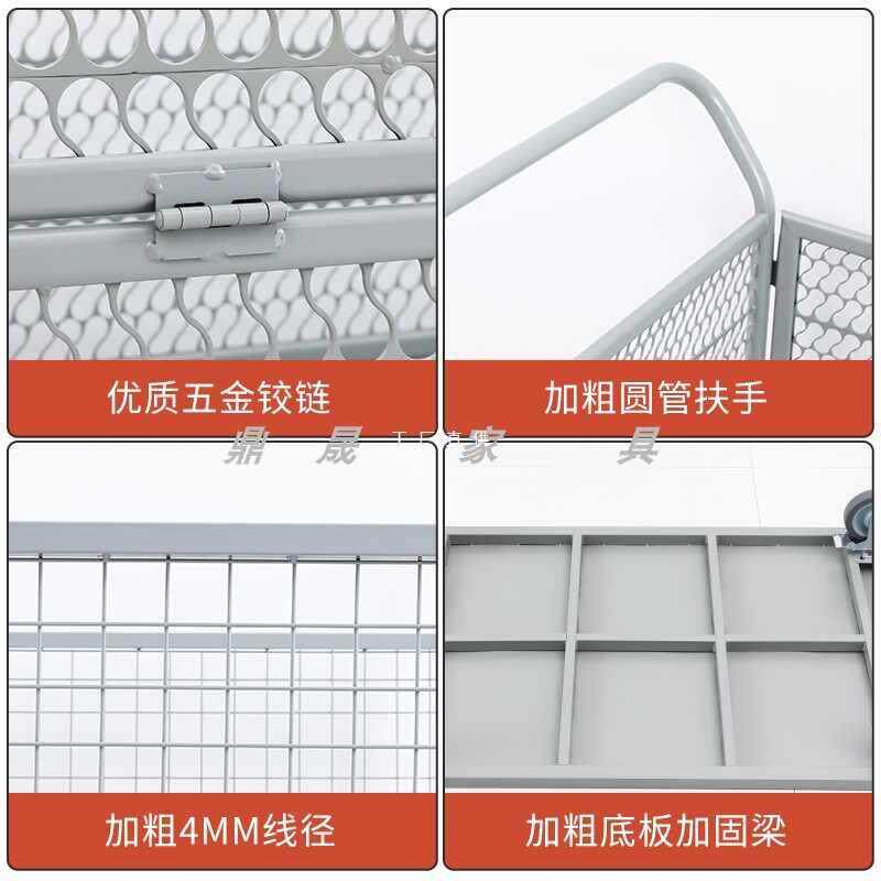 多功能围栏手推车平板车车间网格周转车拉货小推车折叠车搬运车