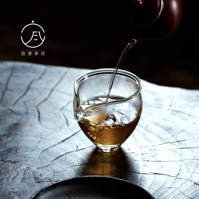 宜室茶话手工玻璃公道杯茶海小壶茶具分茶器高硼硅耐热手抓公道杯