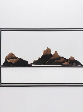 假山新中式铁艺微景观饰品软装客厅电视柜现代摆件样板房创意家居