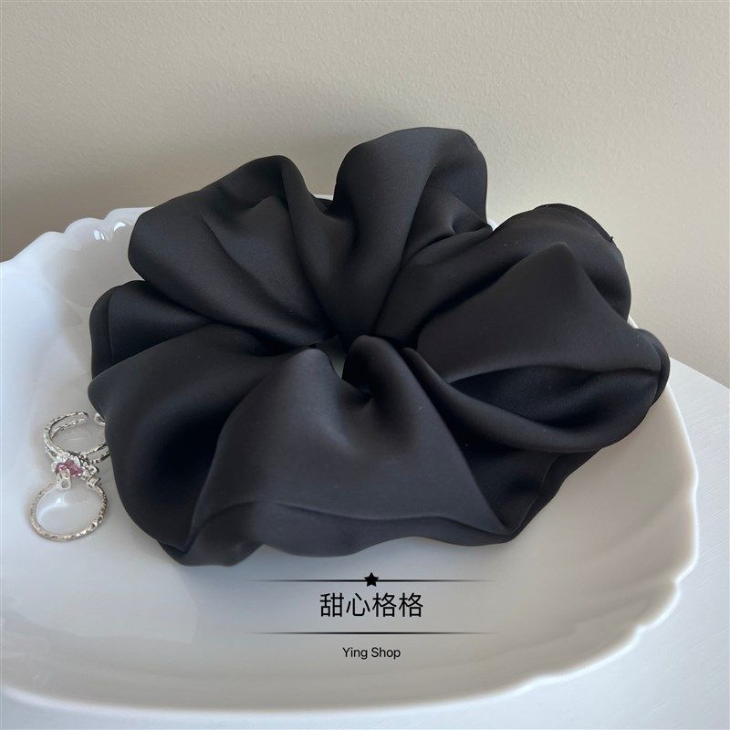 缎面超大号!韩式高品质美拉德色系慵懒大肠发P圈丸子头发绳肥肠圈