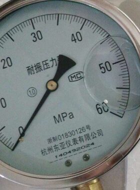 N东亚杭州MPAY1501抗震压力表耐振0- 级 60耐震压力表.压力表仪表