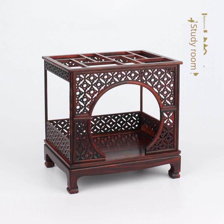 红木工艺品彷古明清微缩家具模型红木月亮门床架床家居用品