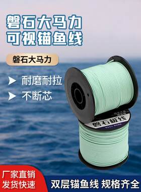 正品磐石极线可视锚鱼探鱼大马力线锚鱼视频线皮线主线可视传输线