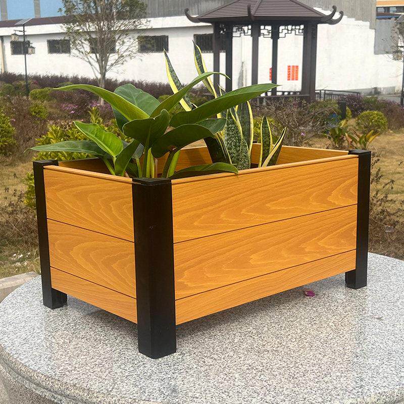 铝合金花箱户外庭院花盆市政道路护栏室内种植箱楼顶种菜箱隔断箱