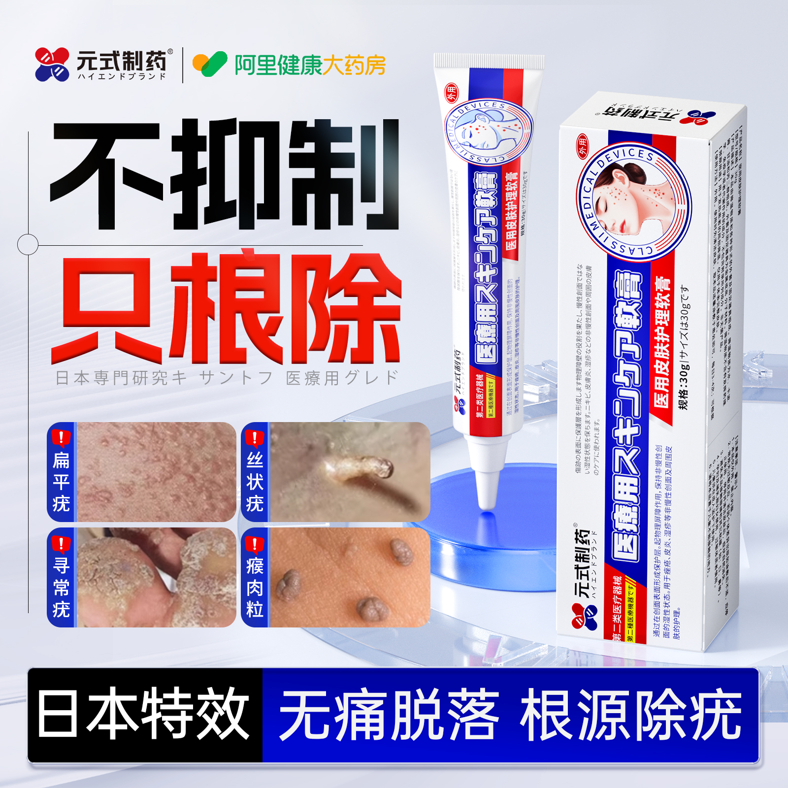 日本医用】扁平疣肉粒一抹无忧