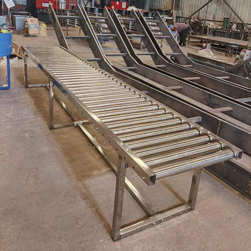 定制不锈钢滚筒输送机 无动力流水线 车间滚轴输送线 辊道传送机
