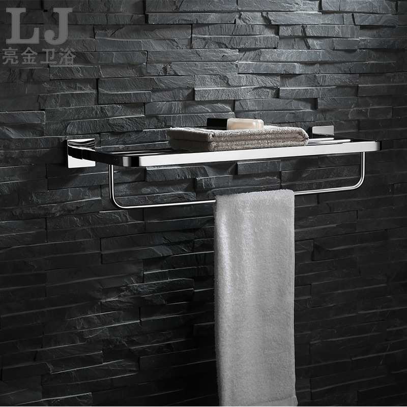 304不锈钢浴巾架镜光酒店工程家用浴室卫生间毛巾衣物置物架 跨境