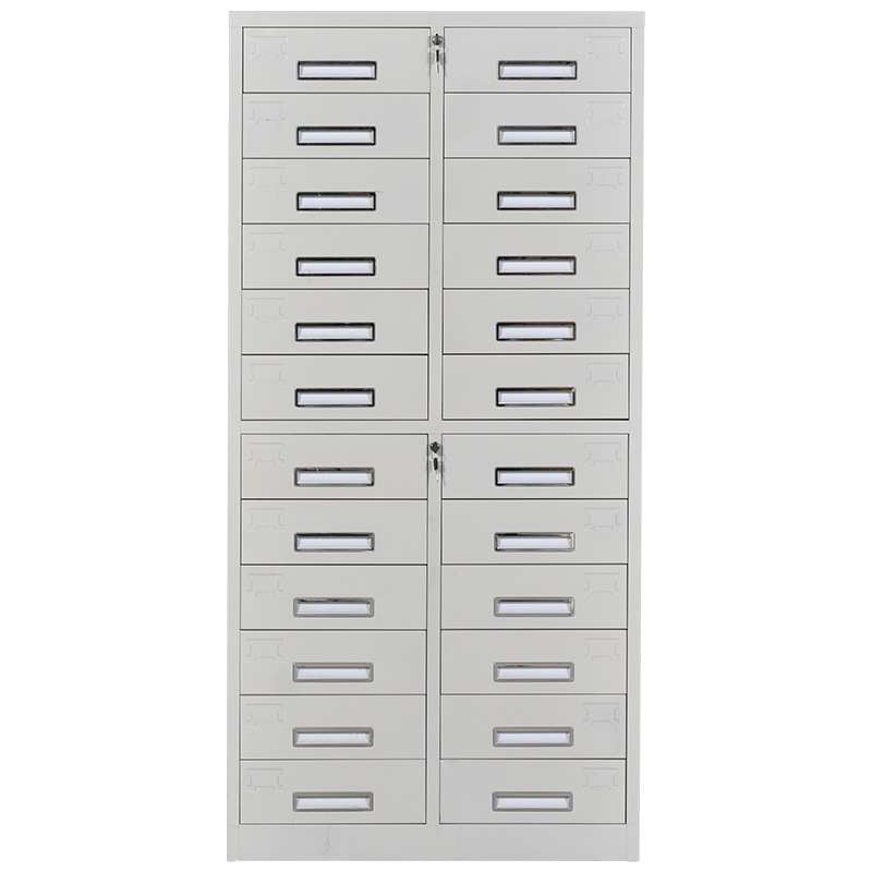 铁皮文件柜12抽矮柜A4文件24斗抽屉柜档案资料柜办公室收纳储物柜