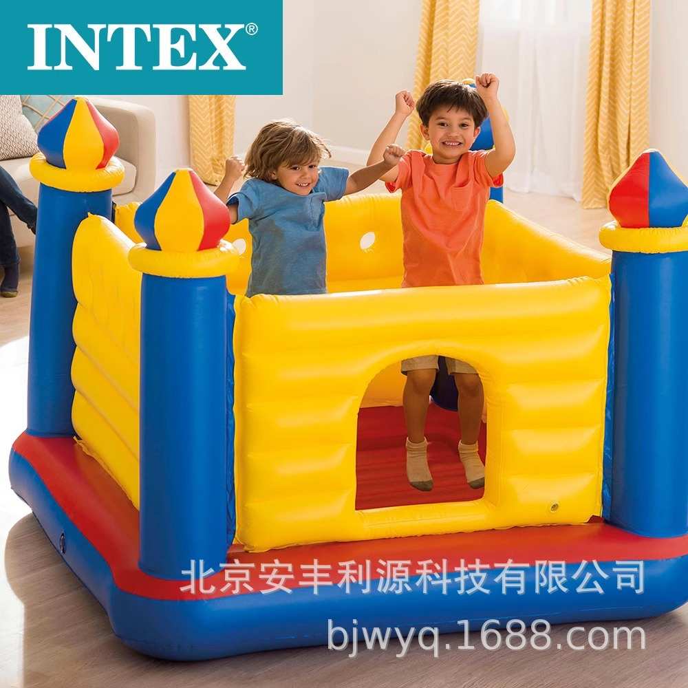 INTEX48259蹦蹦床家用跳跳床弹跳床室内外儿童充气乐园城堡淘气堡