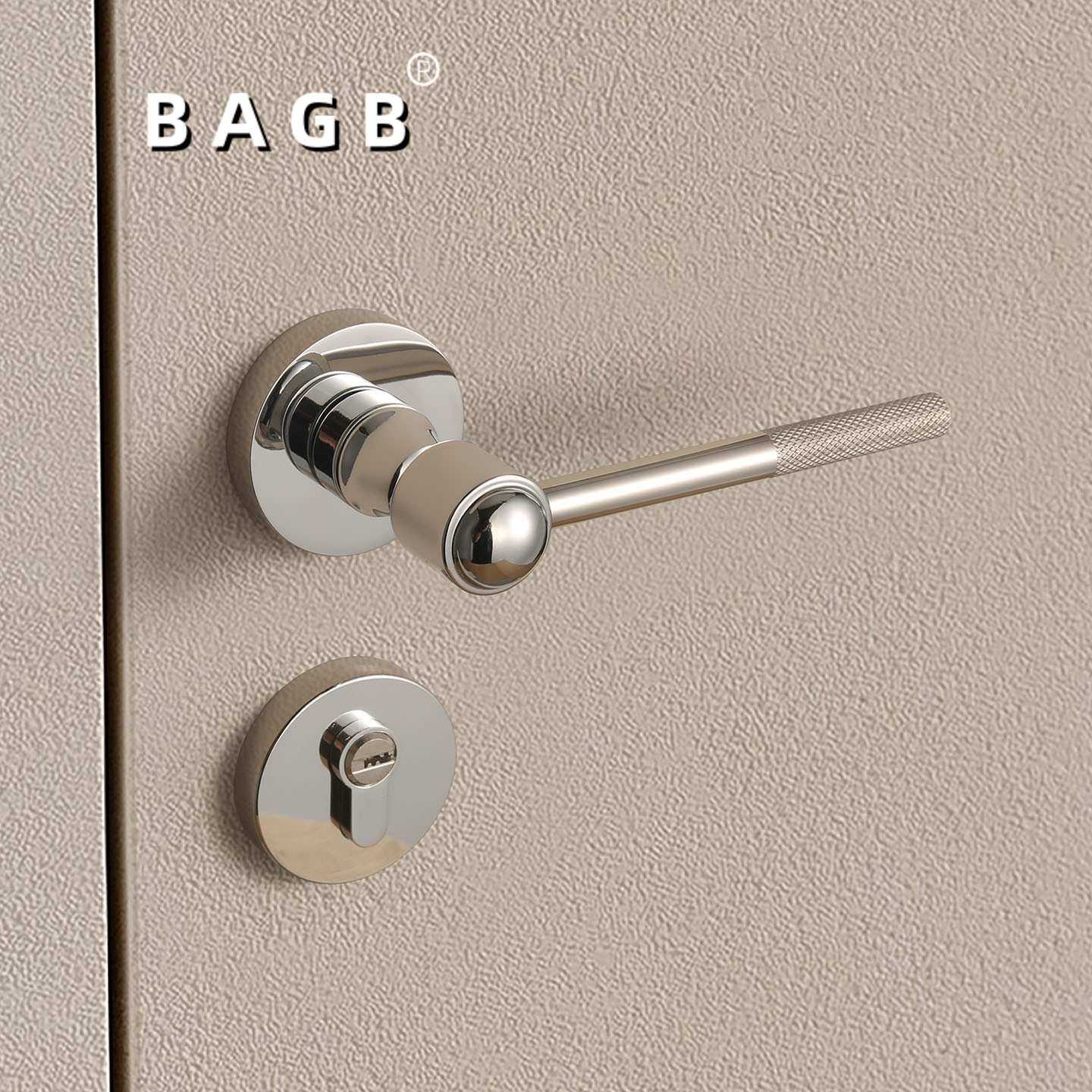 BAGB现代简约滚花锌合金门锁门把手室内卧室分体锁磁吸静音房门锁,模玩/动漫/周边/娃圈三坑/桌游,模型制作工具/辅料耗材,淘宝优惠券,粉丝福利购,淘宝优惠卷