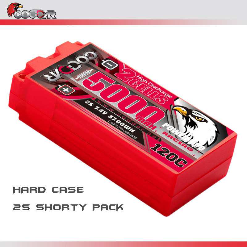 鹰氪CODDAR 5000mAh 2S2P 7.4V 120C漂移车短电MST D5M RC锂电池