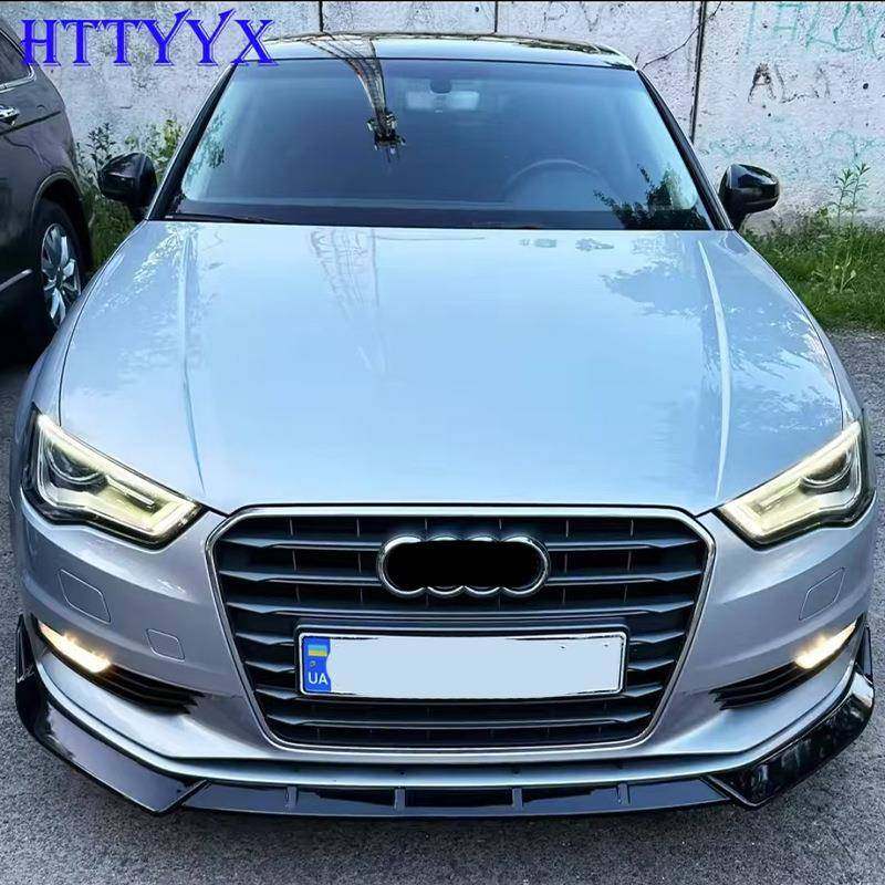 适用于奥迪A3 8V 普通款前铲前唇改装2012-2016款三段式小包围